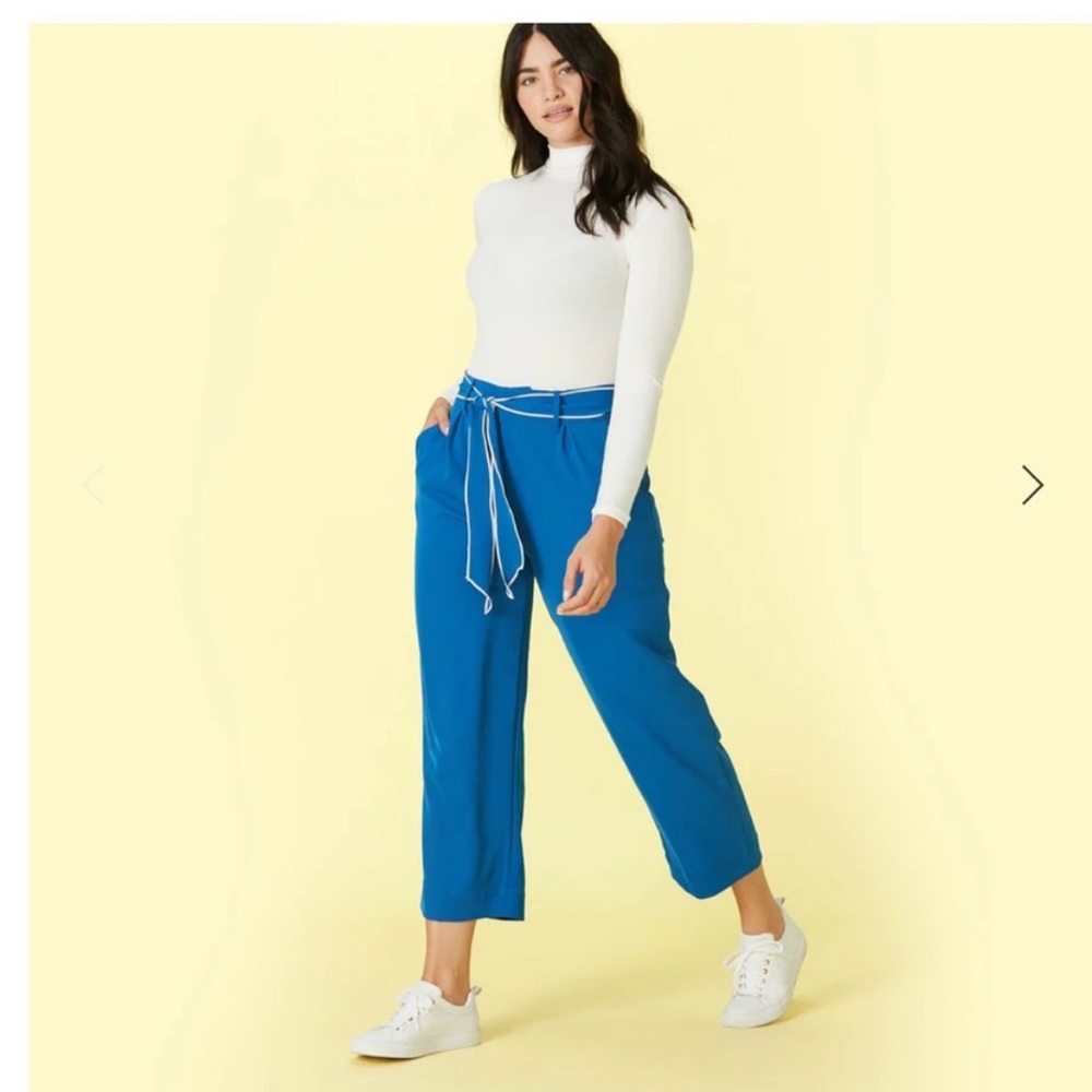 Summersalt Marine Blue Partial Elastic Waist Packable Everyday Pants Size L